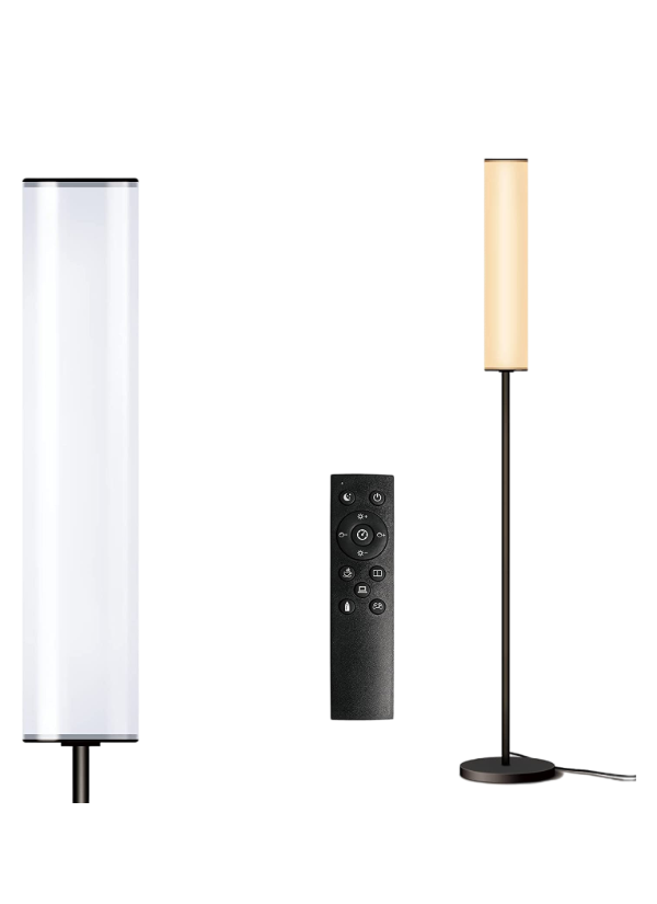 RGB Floor Lamp, 20W LED Corner Lamp RGBW 2000K-6000K 3 Colors Temperature Dimmable,Tall Standing Lamps with Remote Touch Switch